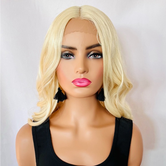 Very Pretty 28” Blonde Premium Fiber Daily Wear or Event Lace Front Wig - Picture 13 of 16
